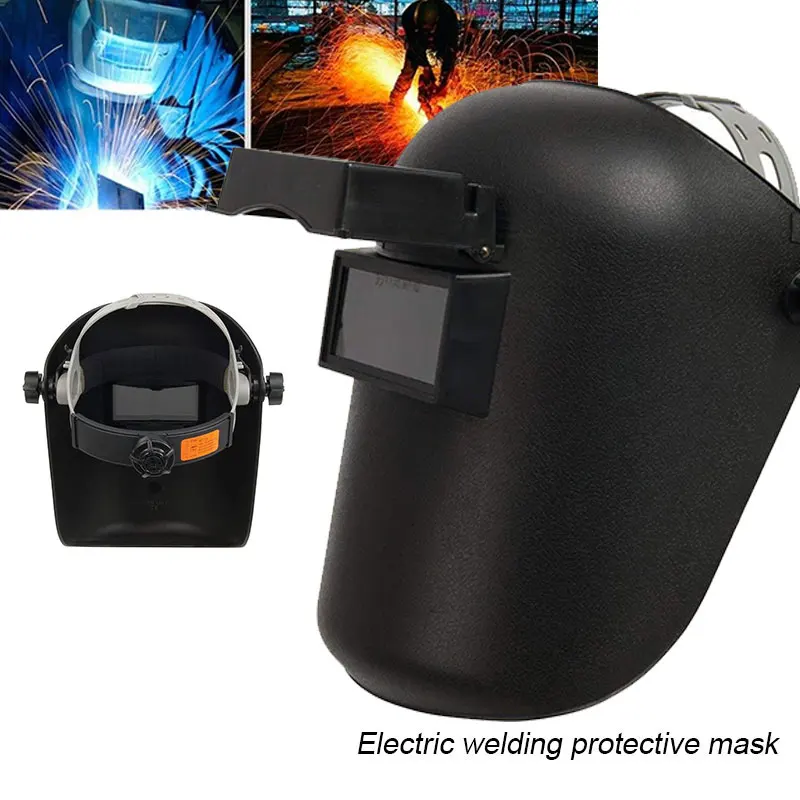 Black Adjustable Head-Mounted Anti-UV Welder Mask Welding Helmet Protective Arc Tig Mig Solder Slag Mars Splash Sparkproof