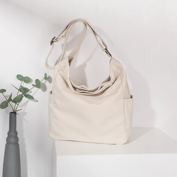 

Student cotton bag 2020 new wild canvas crossbody bag simple lazy shoulder bag
