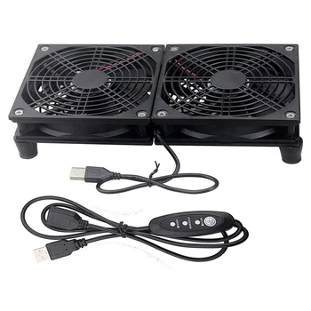 

Dual Fan Ultra-Thin Cooling Fan USB Fan, Suitable for Cooling of Router TV Box Microcomputer and Other Electronic Devices