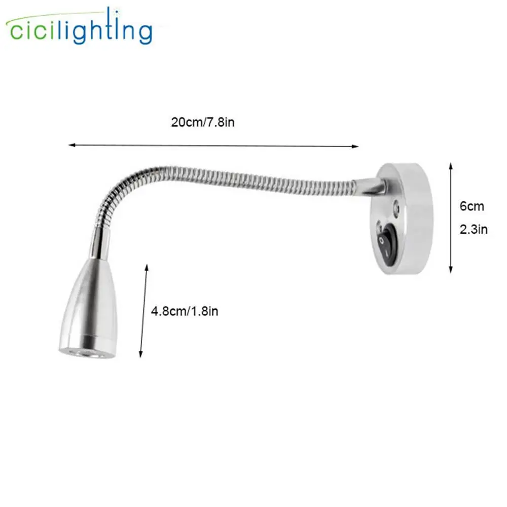 DC12Volt RV Boat LED Reading Light, Wall Lamp for Truck Motorhome Yachts Cabin Bedside, Camper Van Caravan Boat RV Lighting 4