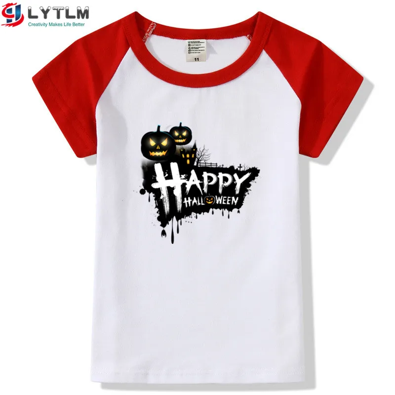 LYTLM/топы для мальчиков на Хэллоуин, Детская футболка с тыквой, Koszulki Meskie, рубашки в стиле Хэллоуин для мальчиков и девочек, Модальные футболки для мальчиков