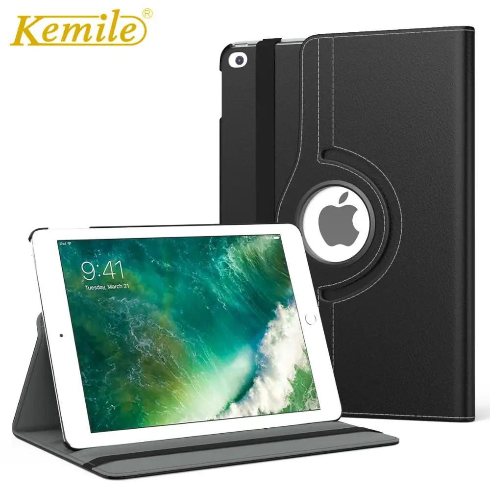 Чехол для нового iPad 7 го поколения из искусственной кожи с вращением на 360