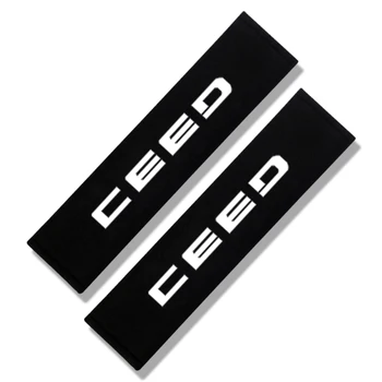 

2pcs Car seat belt cotton protection Cover case for Kia CEED rio ceed sportage cerato soul sorento k2 k5 flip Emblems