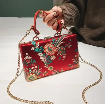 

New national style embroidery BAG canvas flower embroidery small bag fashion one shoulder handbag women's messenger bag