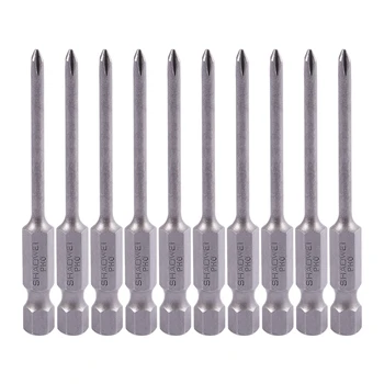 

10 Pcs 1/4" Hex 65mm Length m Phillips PH0 netic Screwdriver Bits