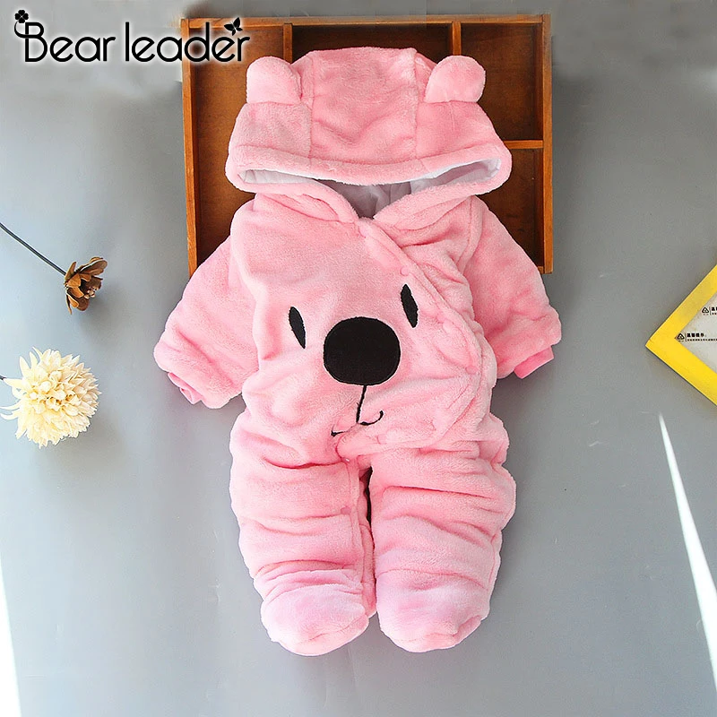 Bear Leader/Комбинезоны для маленьких мальчиков Новинка Зимняя одежда новорожденных