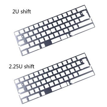 

Gray 60% Aluminum Mechanical Keyboard Plate Support GK64 DZ60 GH60 CNC Support Split Spacebar 2U/2.25U Spacebar