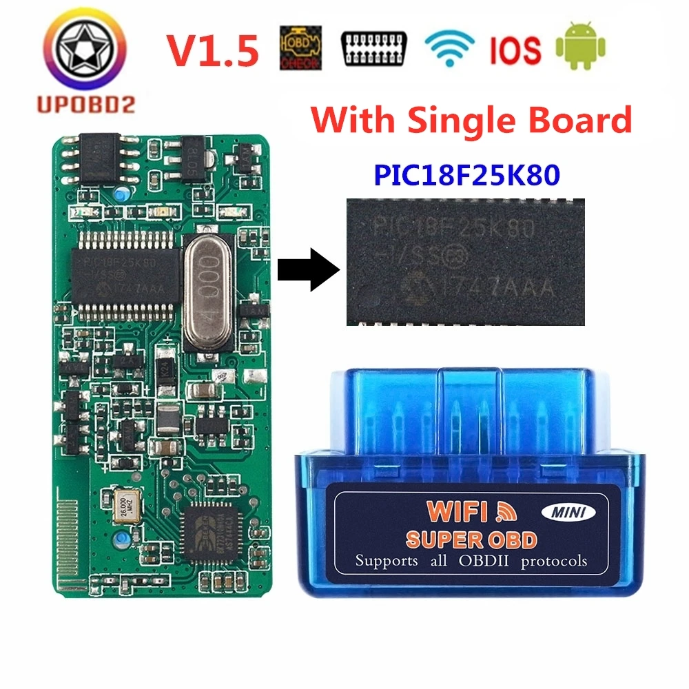 V1.5 ELM327 WI FI Bluetooth OBD 2 сканер 1 5 Мини авто код ридер OBD2 OBDII автомобиля диагностический