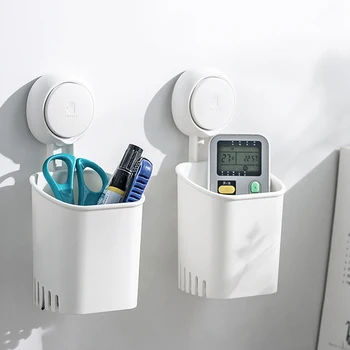 

Single Layer Vacuum Suction Cup Soap Dispenser Storage Holders Racks Cosmetic brush storage rack for Home Storage