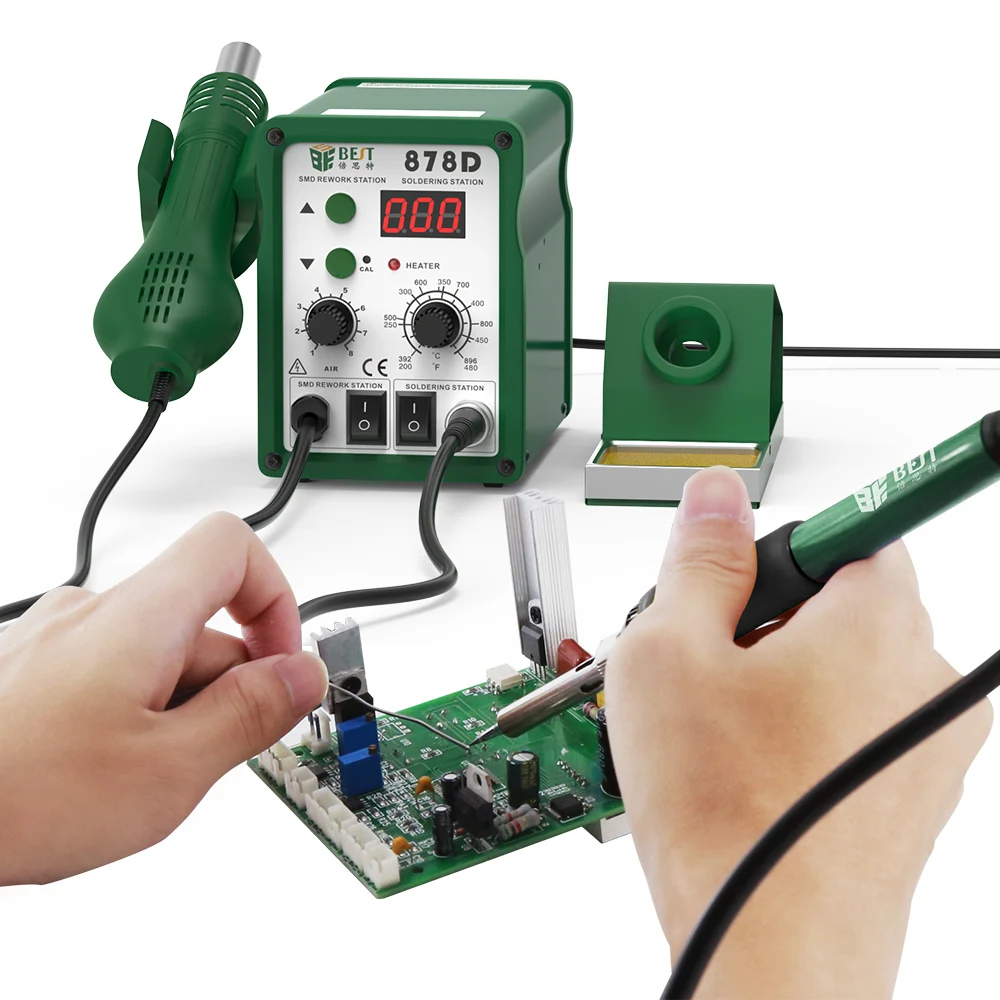 BESTOOL 878D 700 Вт Тепловая пушка PCB SMD паяльная станция с паяльником для ремонта