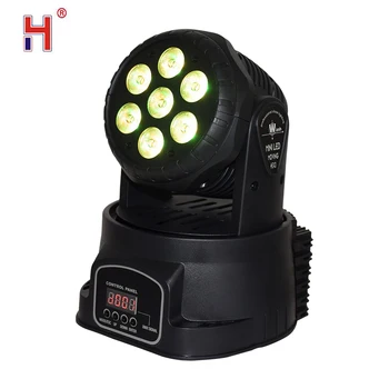 

Disco Light with DMX512 RGBW 4in1 7x12W LED Stage Light moving head wash light Sound Active Club Bar Party Lights