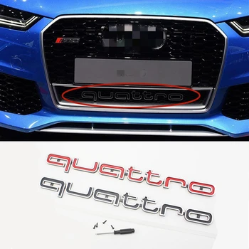 

3D ABS Car Stickers Auto Grille Emblem Quattro Decals for Audi A3 A4 A5 A6 A7 A8 Q3 Q5 Q7 Car Exterior Styling Decoration