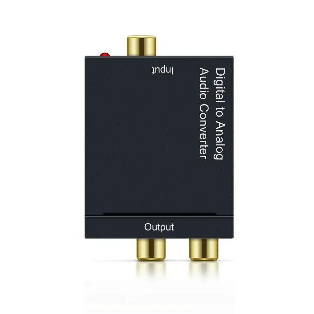 Черный Оптический волоконный коаксиальный SPDIF цифровой аналоговый аудио конвертер стерео RCA адаптер портативный - Цвет: Черный