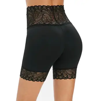 

Plus Size Women Safety Underwear High Quality Safety Mid Hot Pants Short Waist Pants Elastic Shorts Lace Trousers Breathabl P4E1