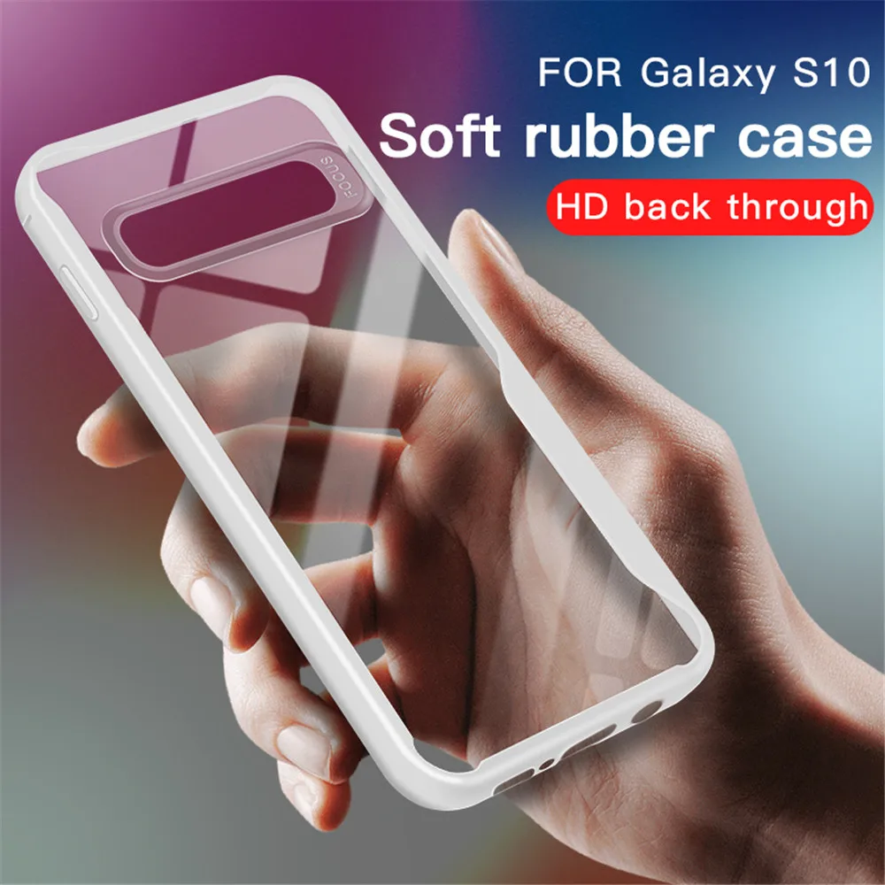 

White Clear Case For Galaxy Note 10 Plus Transparent Case Ultra Thin Silicone Cover For Samsung S10 5G S9 S8 Plus Note 10 S10E