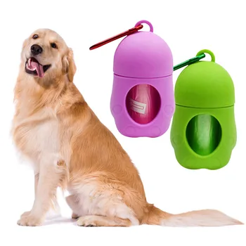 

Plastic Portable Pet Waste Bag Dispenser with 15 Bags Outdoor Penguin Shape Dog Poop Box Holder for Cleaning Dogs Poop