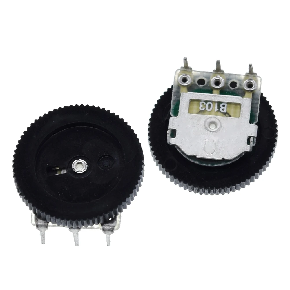 TZT 10 Pcs B103 16x2mm 10K Ohm Double Dial Taper Volume Wheel Duplex Potentiometer Z07 multiturn potentiometer linear potentiometer rotary potentiometer trimmer potentiometer electronic components