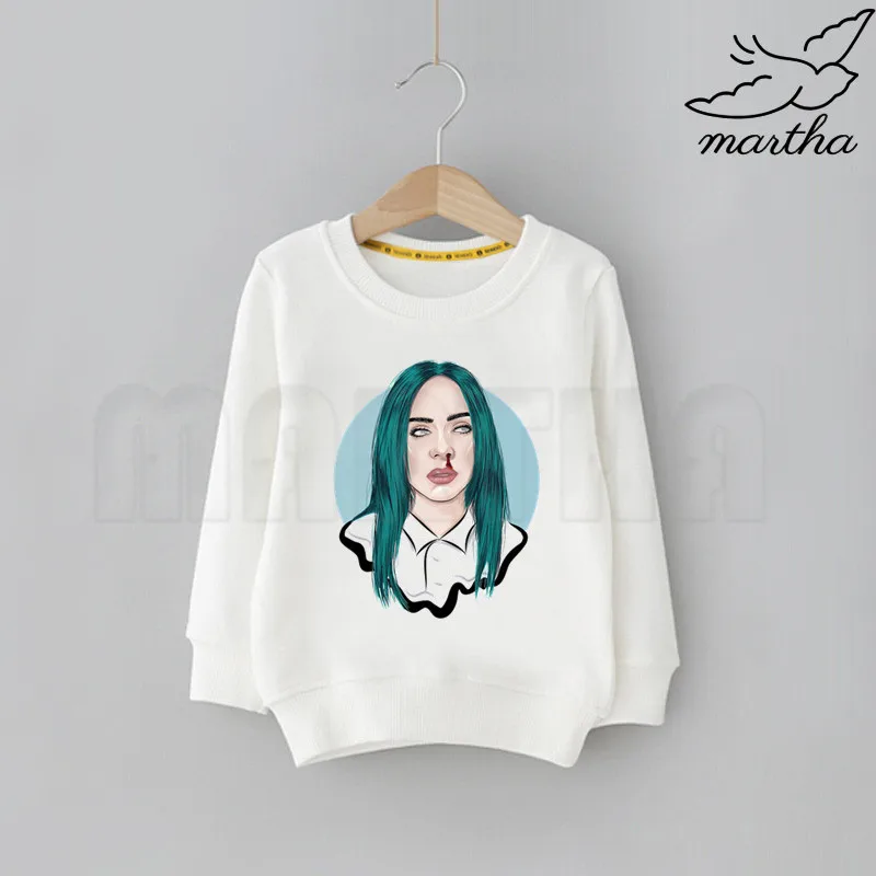 Детские толстовки с героями мультфильмов Billie Eilish; детские толстовки с капюшоном; модные толстовки с милым принтом; детская забавная одежда; толстовки с героями мультфильмов для малышей