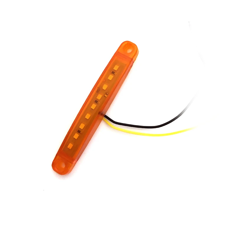 LED Marker Lights 10PCS 9 LED Oval Clearance Trailer Truck Lorry Caravan Orange Side Indicator Lamp 12V 24V led marker lights