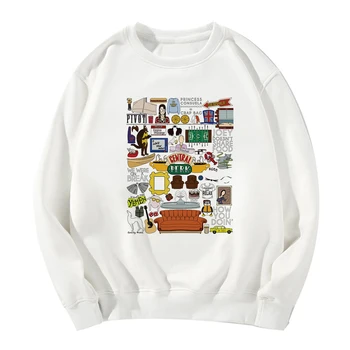 

Harajuku Friends Sweatshirt Funny Kpop Tracksuit Round Collar Hatless Autumn Winter Hoodies sudadera mujer Long Sleeve Pullovers