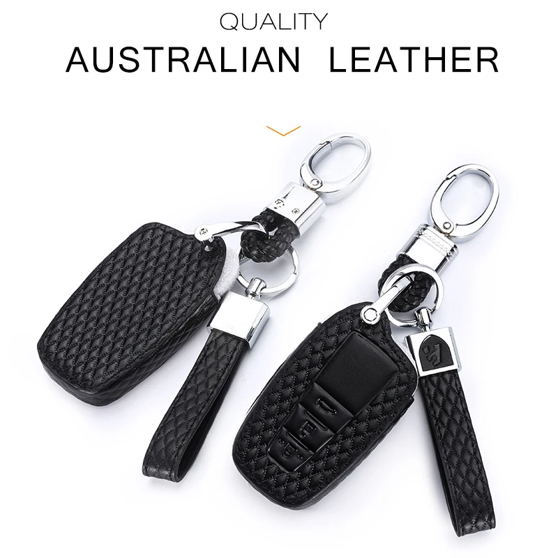 Funda de cuero con llavero пункт Китай автомобиль дистанционного управления для Toyota Camry CHR Prius Corolla RAV4 Prado дистанционного управления 3 botones