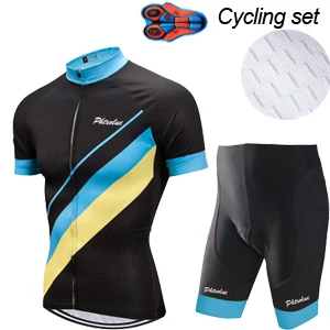 Phtxolue, набор для велоспорта, Мужская одежда для велоспорта, одежда для горного велосипеда, дышащая, анти-УФ, одежда для шоссейного велосипеда, набор для велоспорта - Цвет: Cycling Set