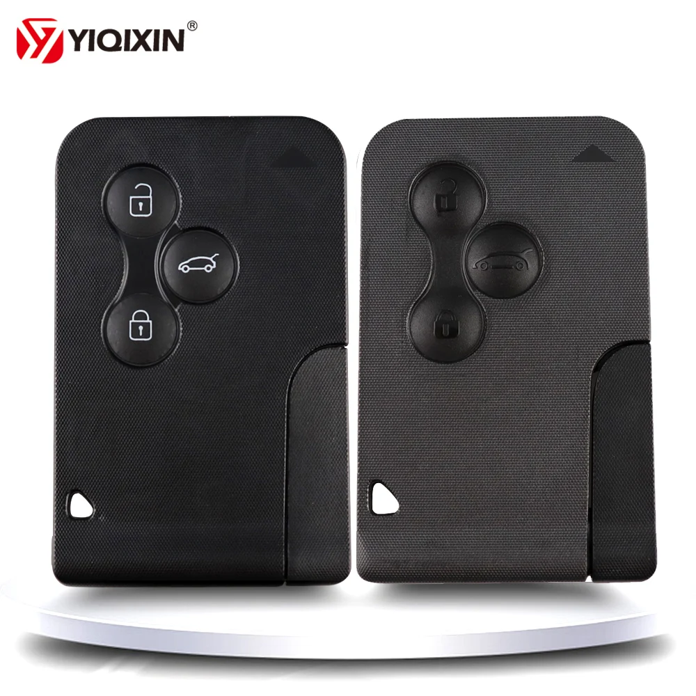 YIQIXIN-Car-Key-Fob-Shell-con-chiave-piccola-3-pulsanti-Smart-Card-per-Renault-Clio-Logan.jpg KeyforkessCar Key Fob Shell con chiave piccola 3 pulsanti Smart Card per Renault Clio Logan Megane 2 3 Koleos Scenic Card Case - YIQIXIN Car Key Fob Shell con chiave piccola 3 pulsanti Smart Card per Renault Clio Logan