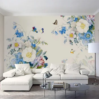 

Vintage Wallpaper 3D Hand-painted Rose Flower Photo Wall Mural Living Room Bedroom Romantic Home Decor Wall Treatments Wallpaper