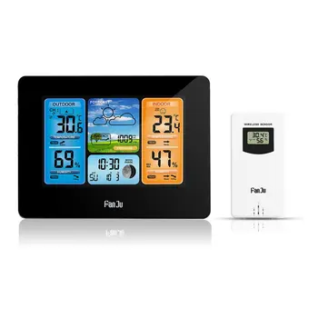 

Electronic Digital LCD Desk Clock Temperature Humidity Monitor Clock Thermometer Hygrometer Weather Forecast Table Clock