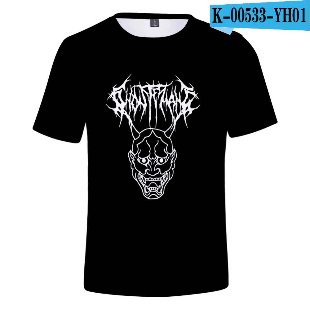 Ghostemane Blackmage World Tour Rock Music логотип 3d принт футболка Мужская/женская летняя повседневная футболка с коротким рукавом Одежда - Цвет: YH01