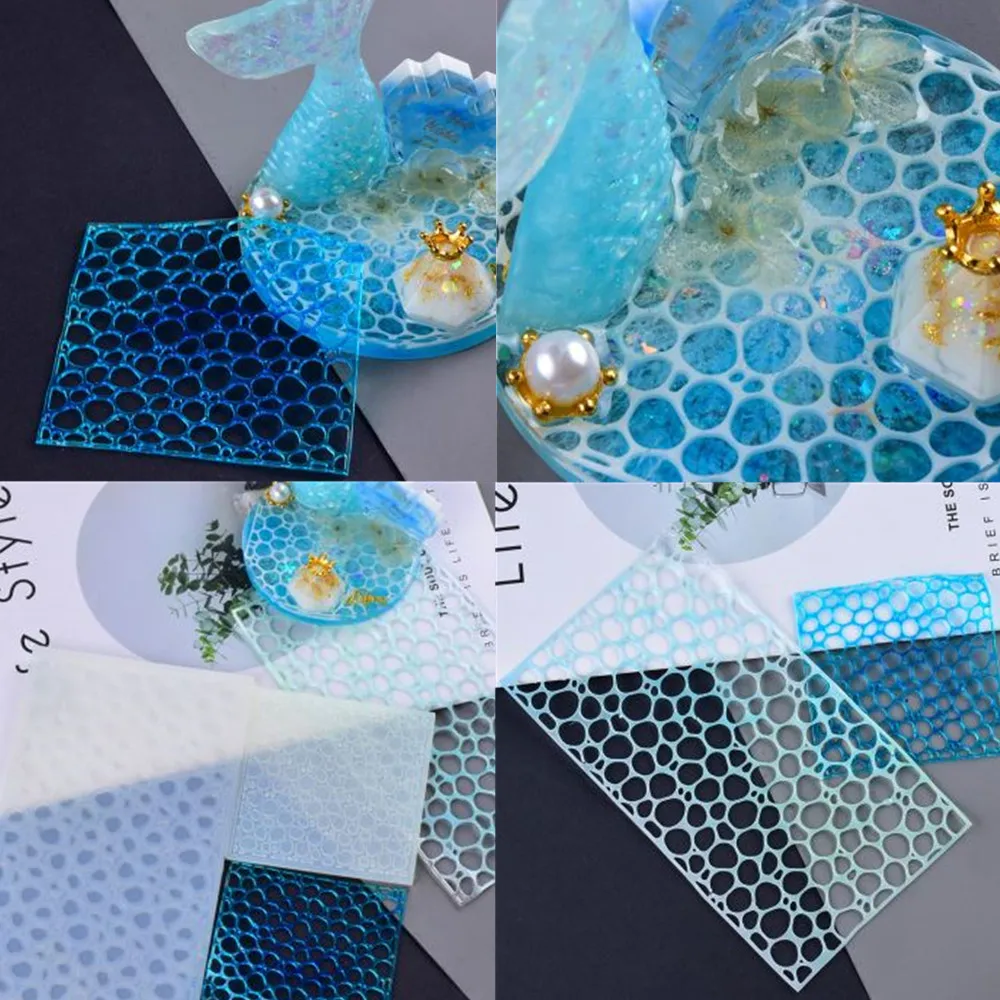 Crystal Water Wave Epoxy Resin Molds Ocean Wind Decor Wave Water Line For DIY Resin Epoxy Casting Mold Silicone Jewelry Making
