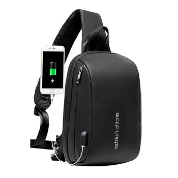 

ARCTIC HUNTER Men's Shoulder Messenger Bag Student Chest Bag Waterproof USB Charge Crossbody Bags Sling Bags Outdoor Sports Bag