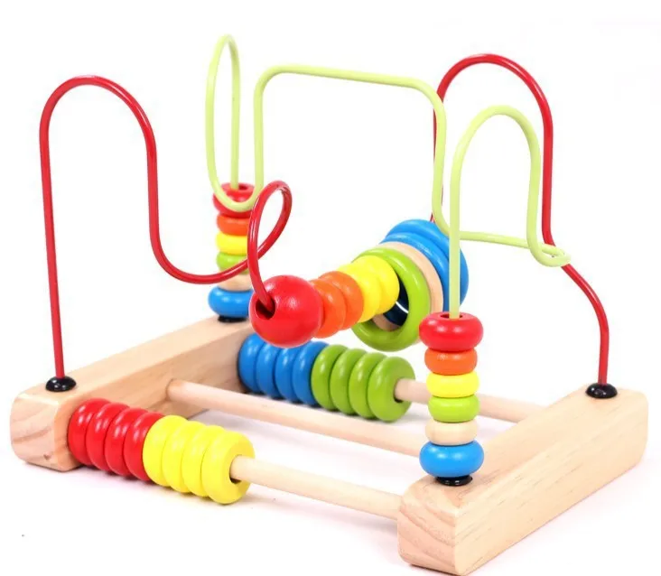 

Large Size Desktop 2-Wire RB24 Abacus Calculation Bead-stringing Toy P.5 Children Wooden Early Childhood Educational Toy 1-3 Yea