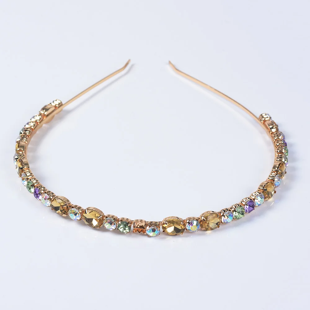 Модные аксессуары Za Hairband женские роскошные обруч для волос со стразами Блестящий AB Цвет головная часть женские украшения для волос