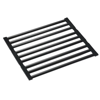 

Space Aluminum Foldable Roll Up Fruit Vegetable Over Sink Drainer Multipurpose Strong For Cups Storage Holder Dish Drying Rack