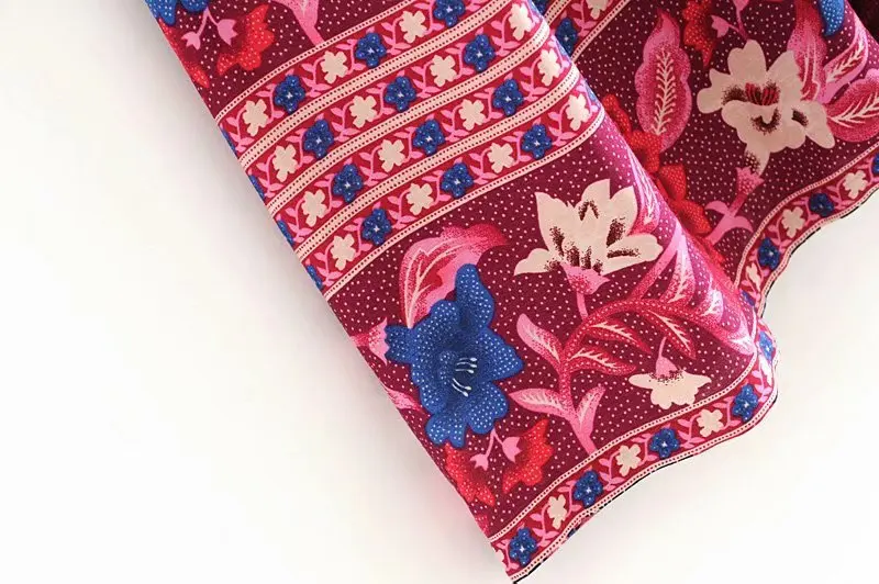 Boho шикарное женское платье с цветочным принтом и птицами, с расклешенными рукавами, богемное вискозное Хлопковое платье макси, женское платье с v-образным вырезом, на шнуровке, с оборками, vestidos
