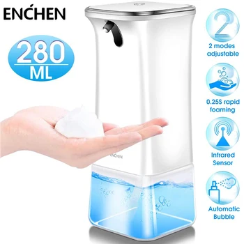

ENCHEN Automatic Touchless Foam Soap Dispenser with Infrared Motion Sensor 280ML Foam Soap Dispenser for Bathroom Kitchen