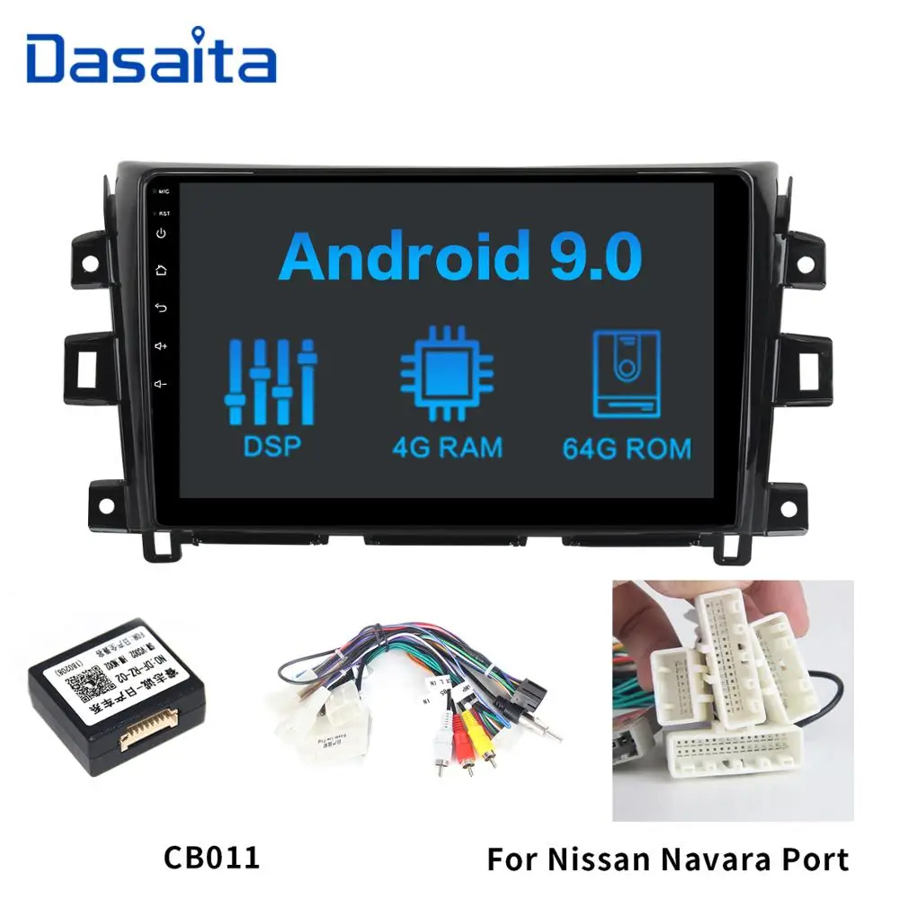 CB011 Dasaita 10," ips мульти сенсорный экран автомобильный мультимедийный Android 9,0 для Nissan Navara радио gps 1024*600 навигатор - Цвет: CB011