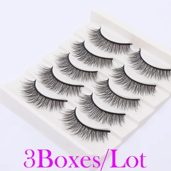 

15 Pairs Quality Handmade Natural Winged 3d Mink Lashes False Eyelashes Faux Mink Eyelash Maquiagem Profissional Completa