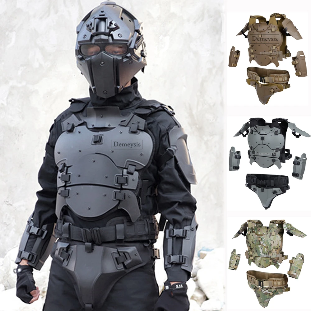 Matrix Full-Coverage Body Armor Suit (Color: Black), Tactical Gear