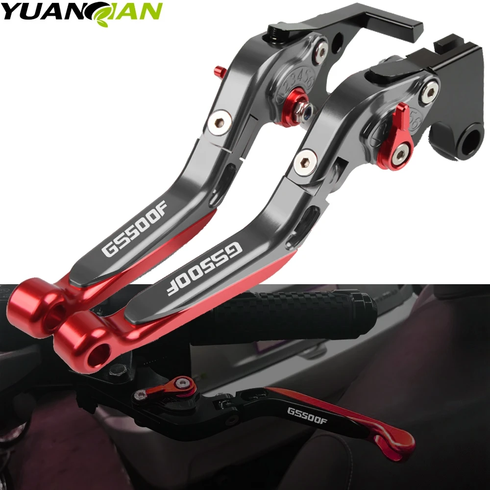 CNC Adjustable Folding Extendable Motorcycle Brake Clutch Levers For SUZUKI GS500F GS 500F GS500 F 2004 2005 2006 2007 2008 2009