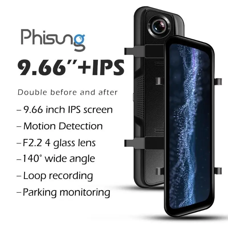 H60 Smart Scheme 1080p Driving Recorder Dual Recording F22 4 Glass Lens Dynamic 100W Pixel Original Box Packaging Touchpad