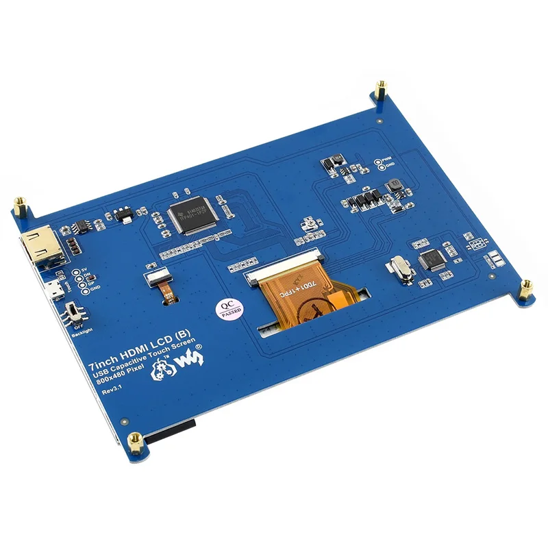 7 дюймовый емкостный сенсорный ЖК экран Raspberry Pi (B) 800 × 480 HDMI низкая мощность для 2/3/4B