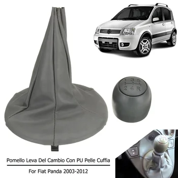

For fiat Panda 2003-2012 500 500C 2007-2013 5 Speed Manual Gear Shift Knob Gaiter Boot Cover Shifter Lever Handle Ball