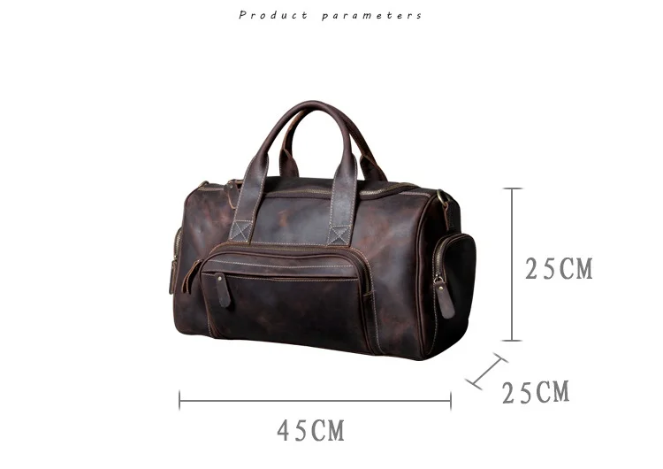 leather travel bag