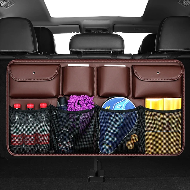 Organisateur Universel De Coffre De Voiture En Cuir Pu, Sac De Rangement De  Siège Arrière De Voiture, Organisateur De Rangement Automobile - Rangements  - AliExpress