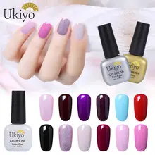 Ukiyo 8 мл УФ-Гель-лак для ногтей лак для маникюра стойкий Гель-лак es Полупостоянный Гель-лак дизайн ногтей 60 цветов