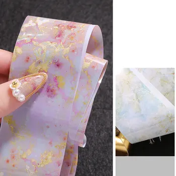 

100x4cm Marble Series Nail Foils Pink Foils Paper Nail Art Transfer Sticker Slide Nail Art Decals Nails Accessories