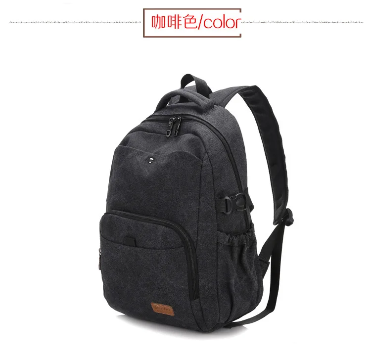 New Cotton Canvas Backpack Male Korean Version of Large