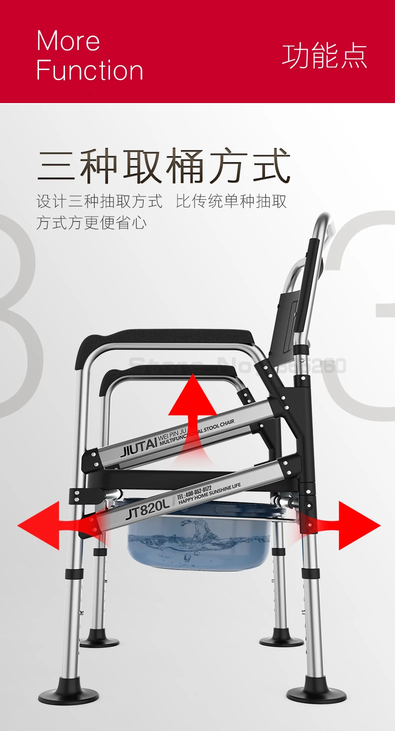 The Elderly Sit Toilet Chair Foldable Pregnant Woman Household Pedestal Pan Aged Move Closestool Disabled Patient Shit Chair